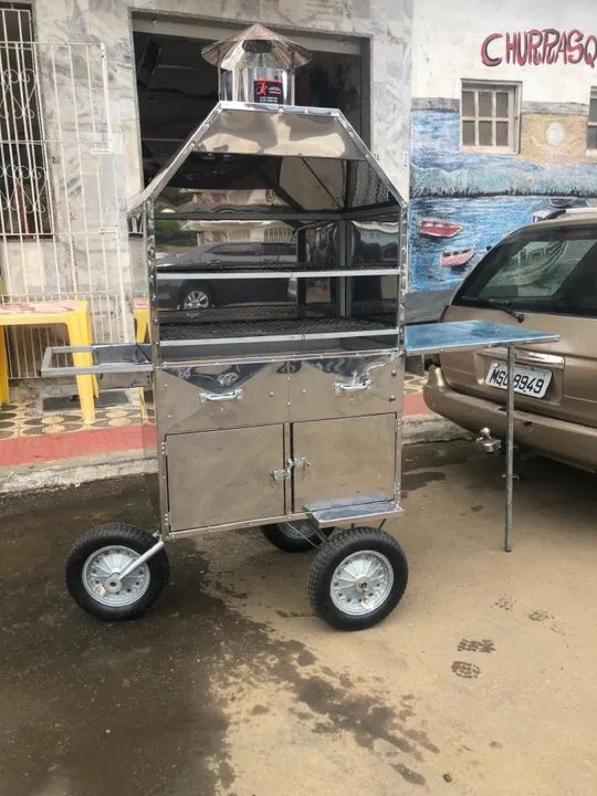Carrinho de Churrasco em Aço Inox - Novo! - Foto 3