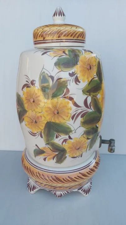 Filtro talha em porcelana pintado a mão Leia a descrição  - Foto 3