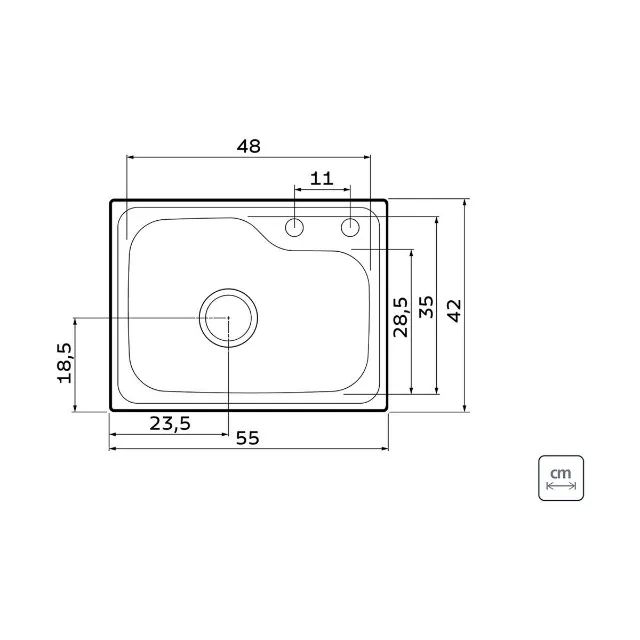 Cuba Tramontina Morgana Compact 48 FX Undermount Inox + Tábua + Cesto Coador e Dosador - Foto 4