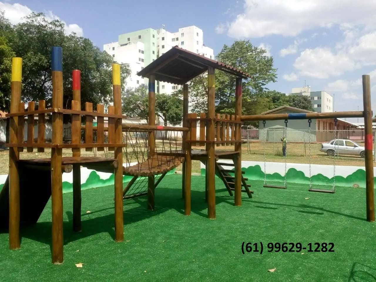 Playground / parquinho Infantil de Madeira - Foto 6