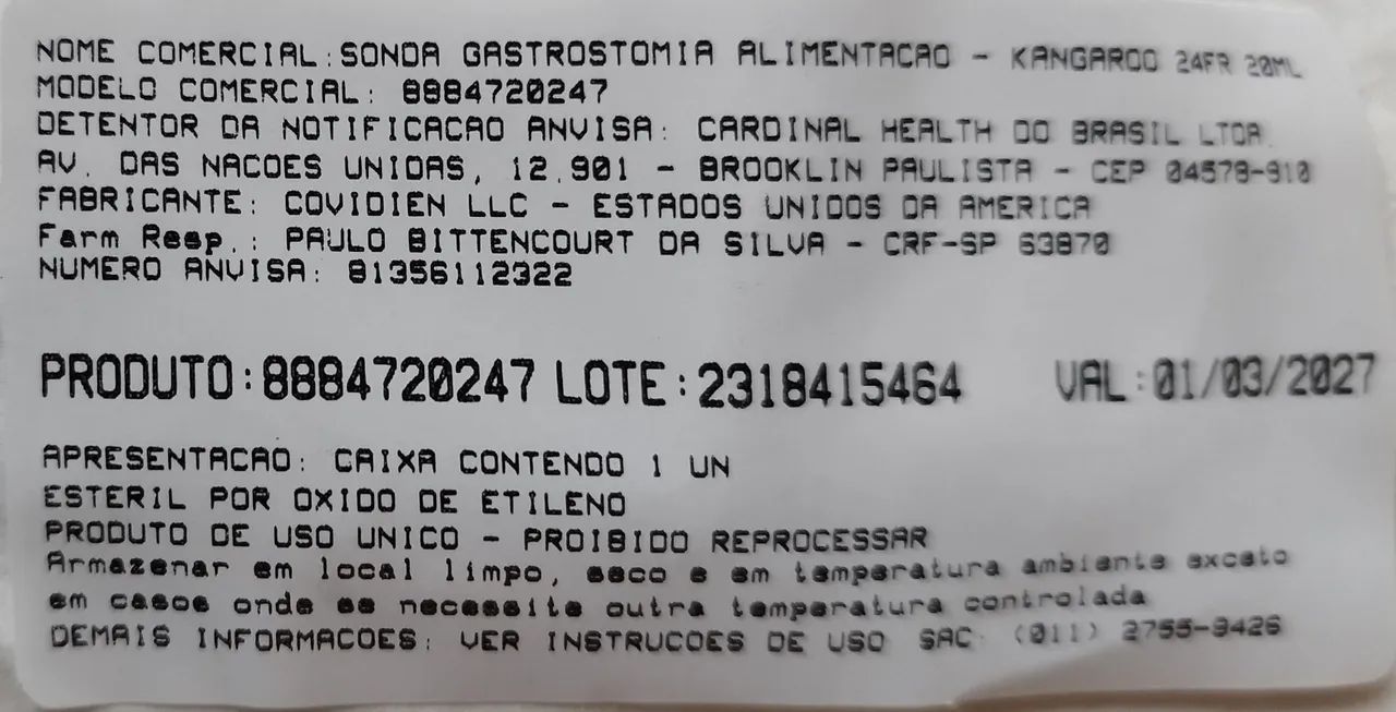 Sonda gastrostomia 24FR - Foto 4