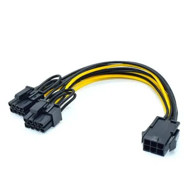 abo Splitter de Energia PCI-e 6 Pinos macho + 2x PCI-e (6+2) 8 Pinos para GPU