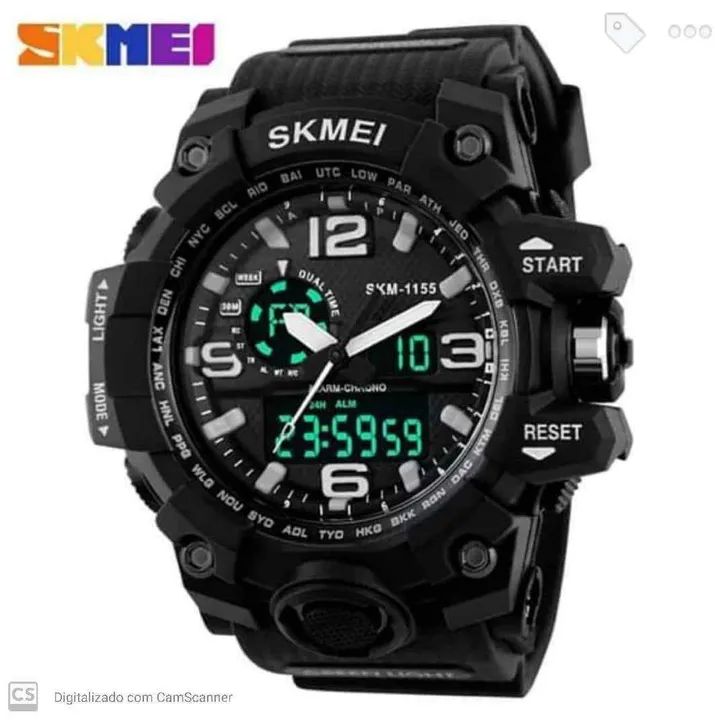 Relógio Digital e Analógico Skmei a prova d'água com LED militar