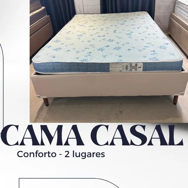 Cama de casal muito confortável 