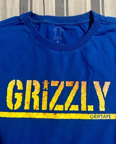 Camiseta Grizzly Stamp Fadeway Tee Azul - Foto 4
