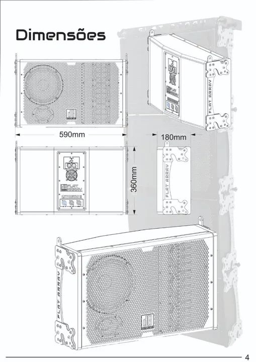 Sistema de Som Flat Array dB Acoustic64308568527363123