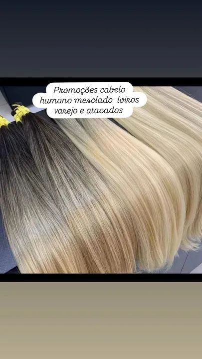 Promoções cabelo humano loiro pérola  - Foto 3