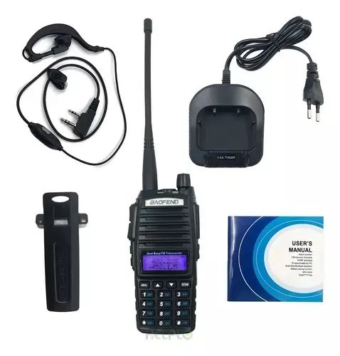 Radio Walkie talkie Ht Dual Band Vhf Uhf Baofeng Uv-82 - Loja Natan Abreu  - Foto 3