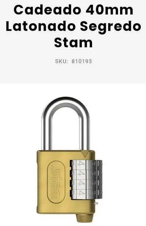 Cadeados Stam Latonado 40mm