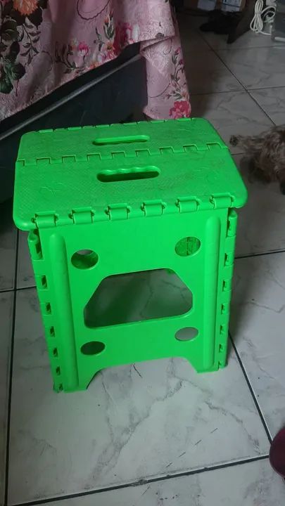 Banqueta Dobrável Verde - Foto 2