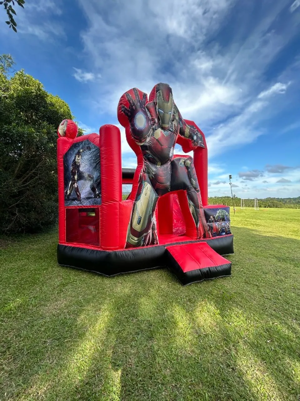 Inflável kid play homem de ferro 5x5 novo importado 