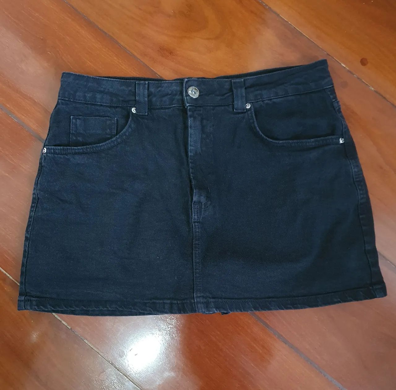 Shorts saia Jeans Preto