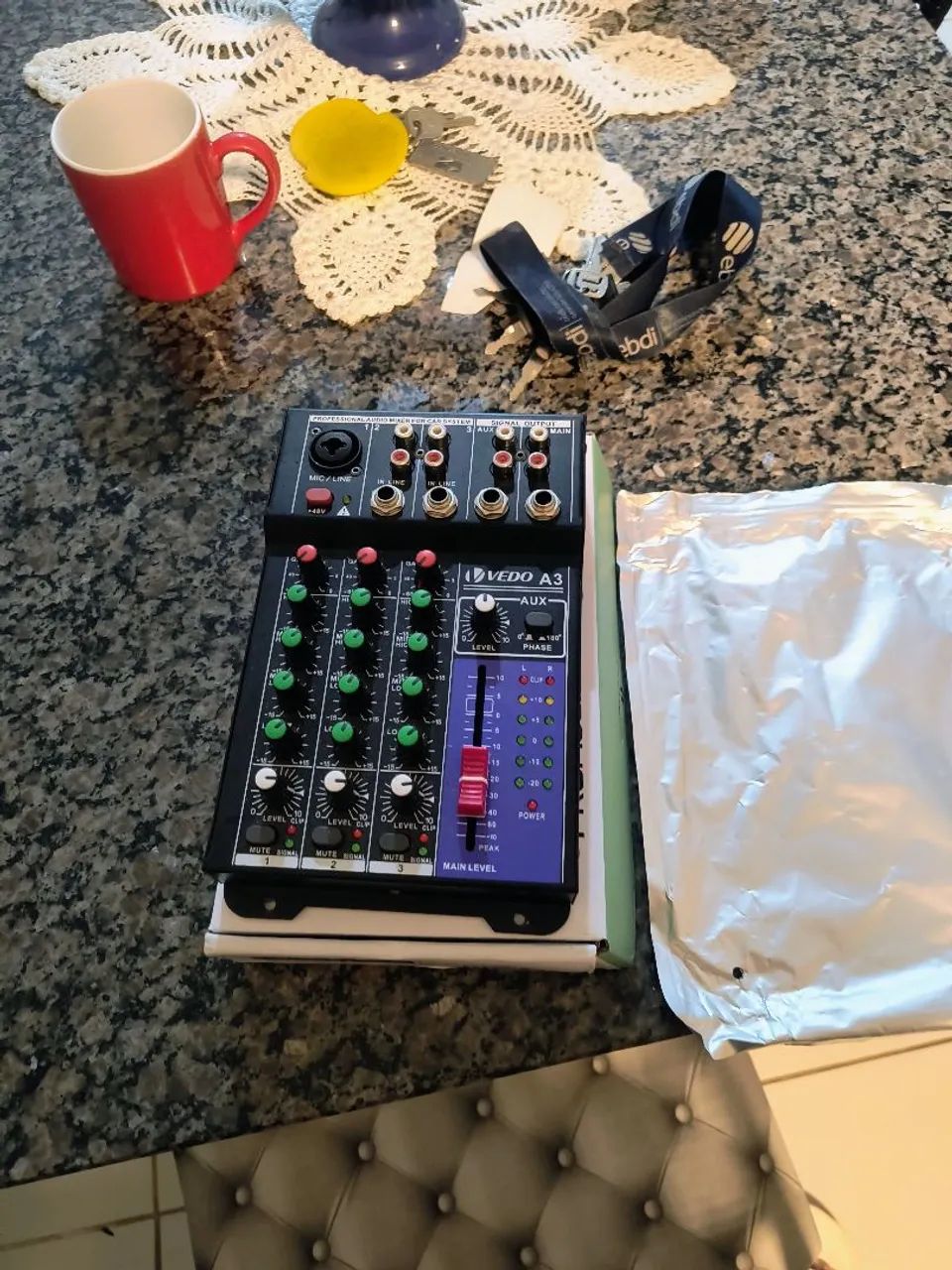 Console Mixer VEDO A3 - 3 Canais Profissional - Foto 4