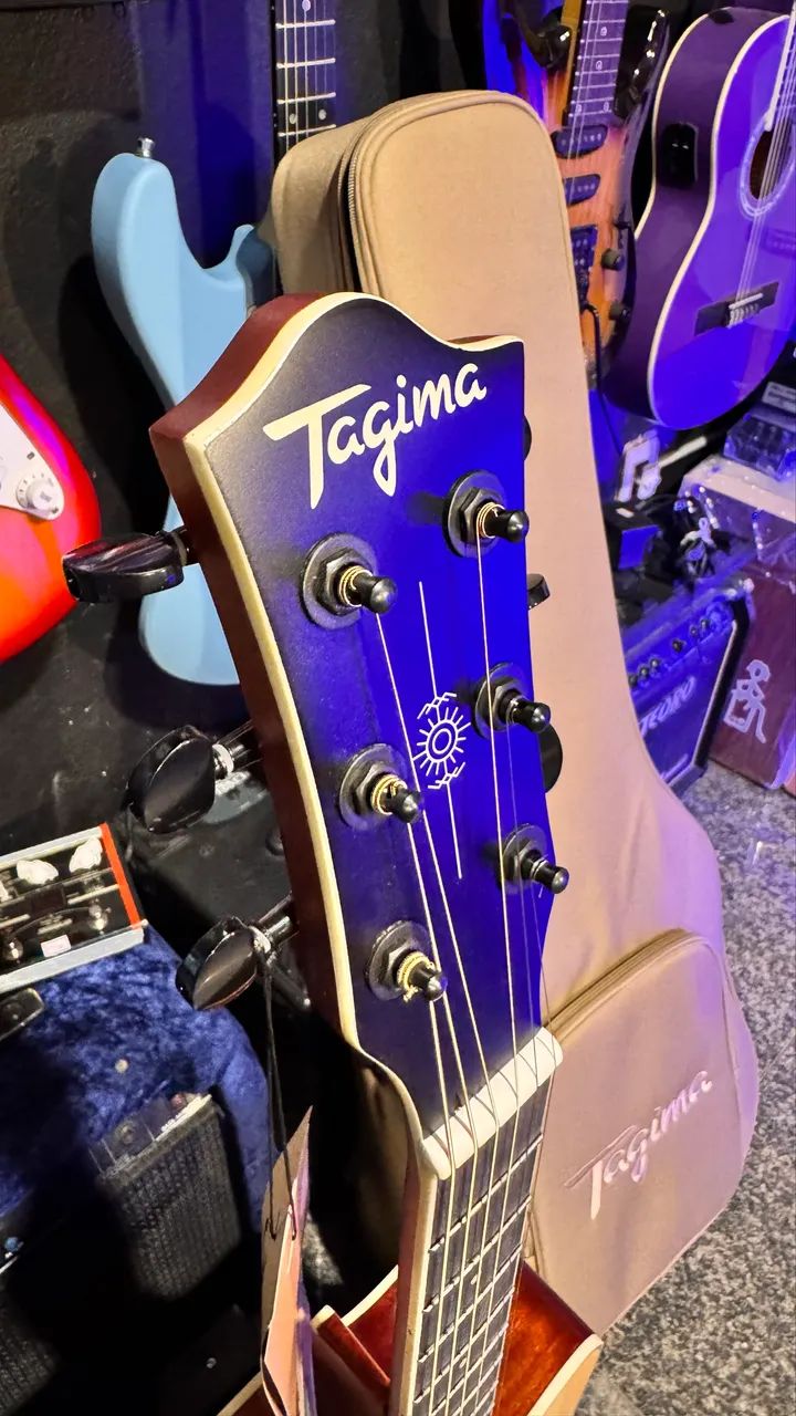 Violão Tampo maciço sólido Tagima Sunset com Bag - Foto 3