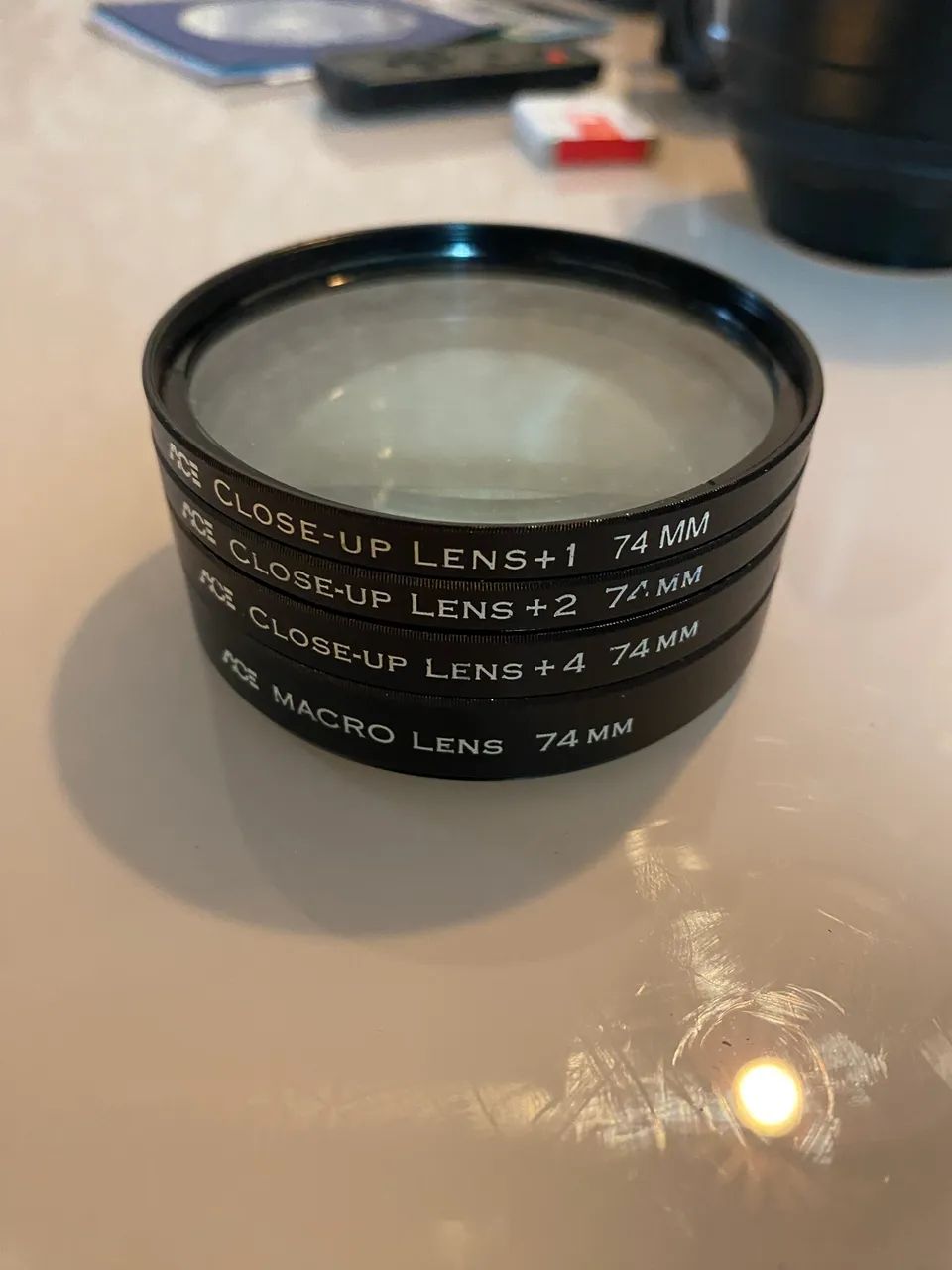 Kit Filtros Ace Close-up E Macro 74mm +1d,+2d,+4d +10d Macro