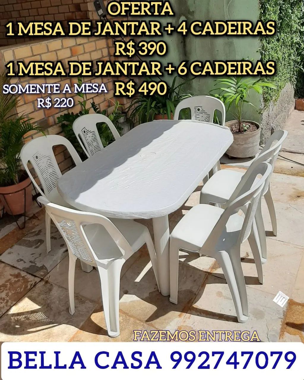 CADEIRAS DE JANTAR (PLASTICO) GG BB ENTREGO HOJE 