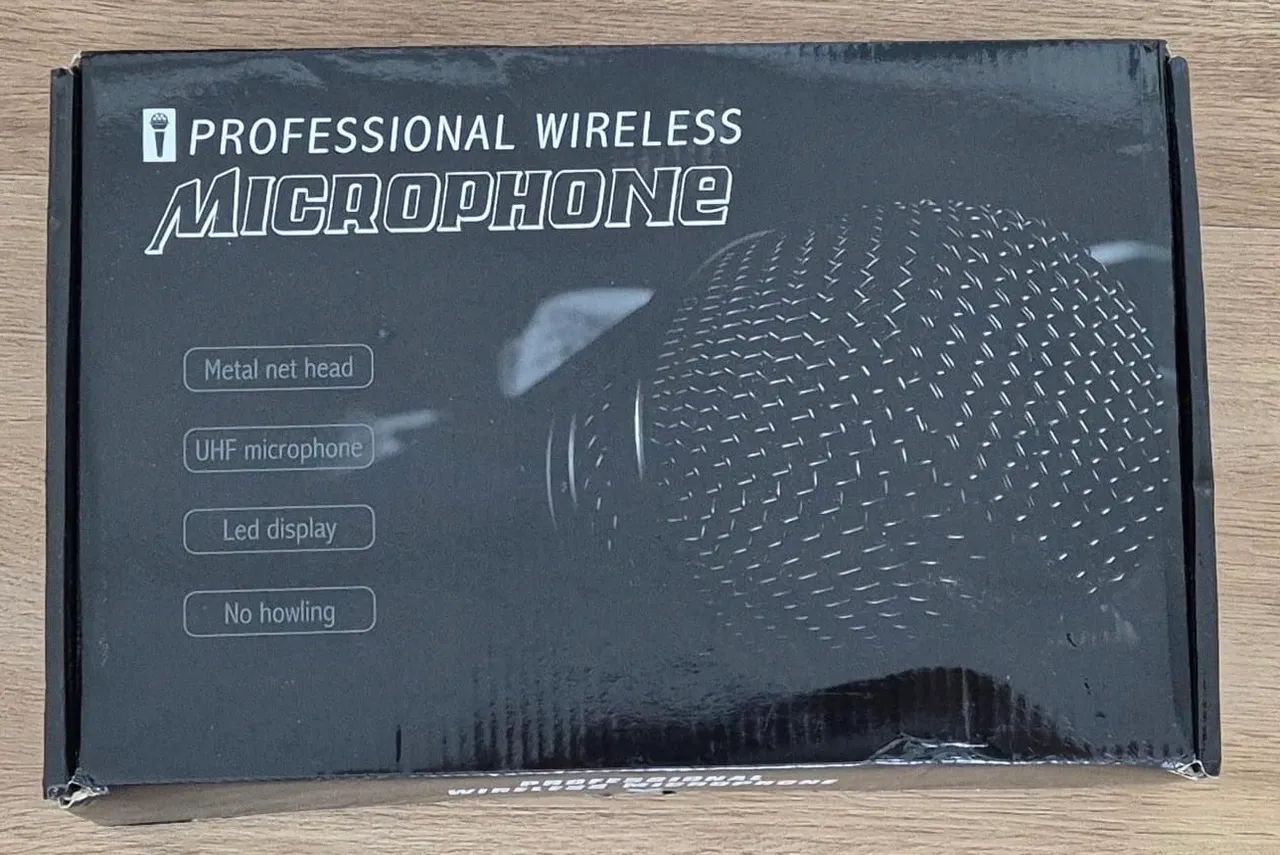 2 microfones fita de cabeça com wireless a bateria e pilha