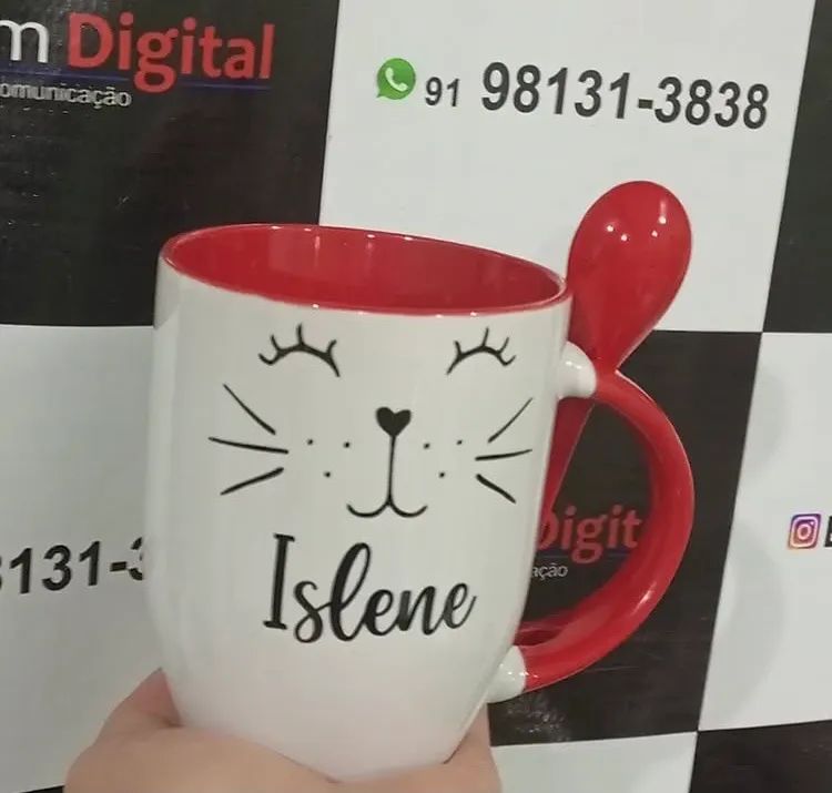 Caneca com colher personalizada  - Foto 3