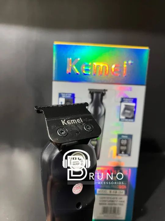 Máquina de cortar cabelo Kemei com display digital - Foto 2