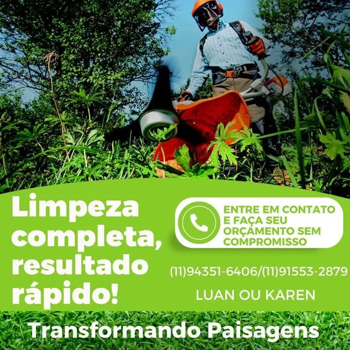 Limpeza de Terrenos, Roçagem e Podas de Árvores - Serviço Rápido e Eficiente!