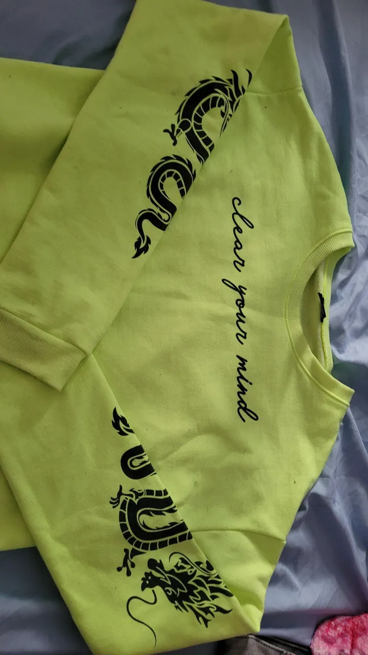 cropped moletom verde neon 