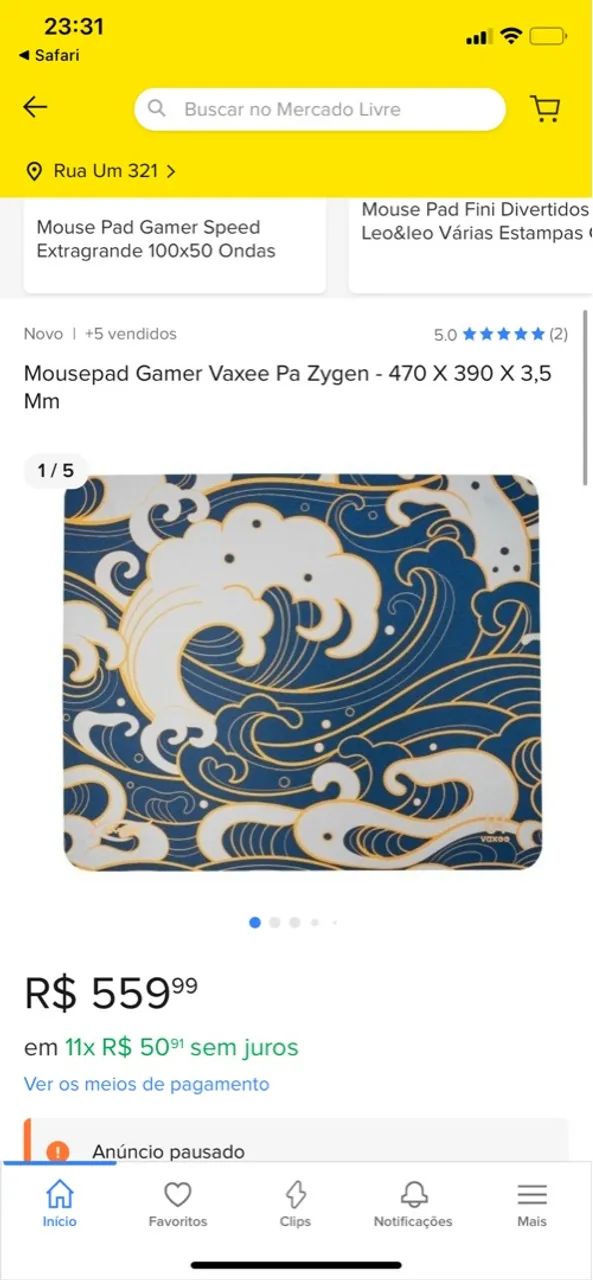 Mousepad Gamer Vaxee Pa Zygen - 470 X 390 X 3,5 Mm