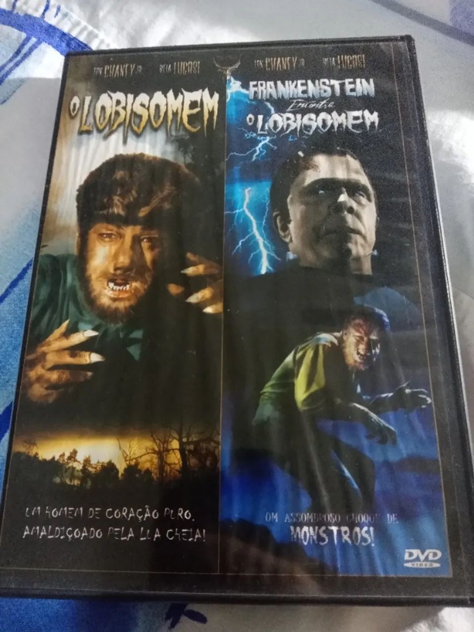 Dvd lobisomem e Frankenstein encontra lobisomem monstros universal