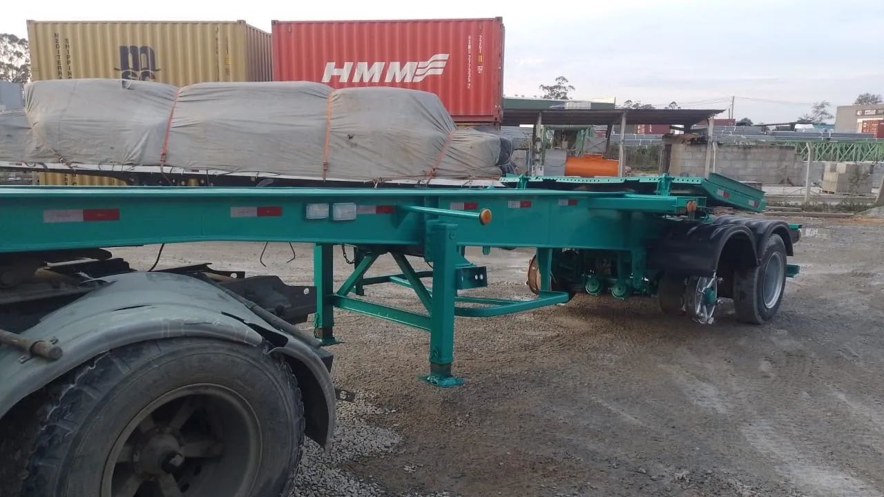 Carreta bitrem porta conteiner 20 - Foto 3