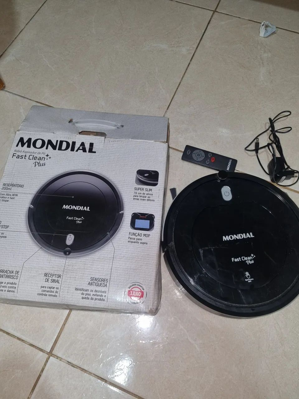 Aspirador de Pó Robô Mondial Fast Clean Plus