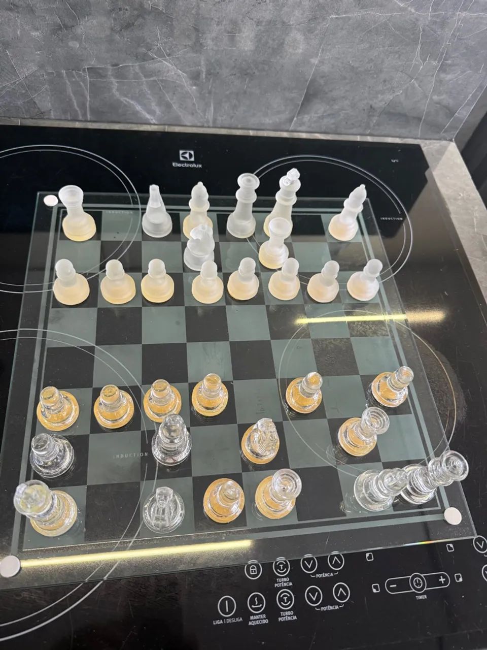 Jogo de Xadrez de Vidro Elegante - Foto 2