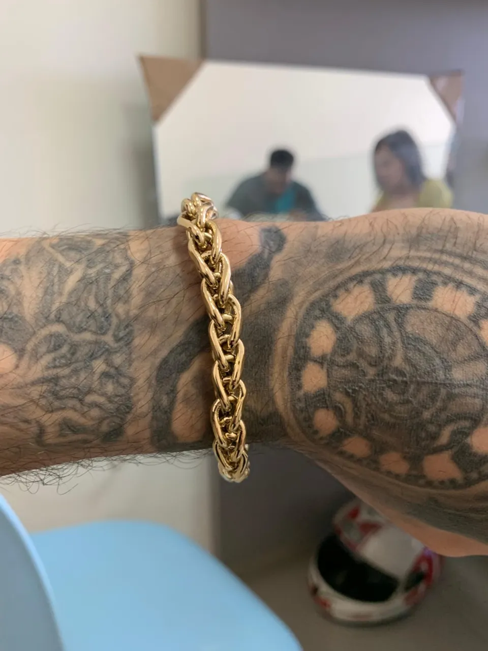 Pulseira Palmeira Ouro 18K 32.01g nova com garantia eterna