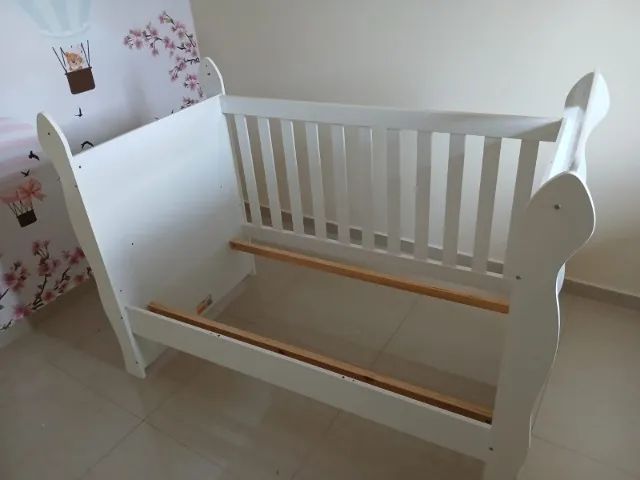 Berço Mini Cama Mirelle Carolina Baby - Cinza Claro - Foto 3
