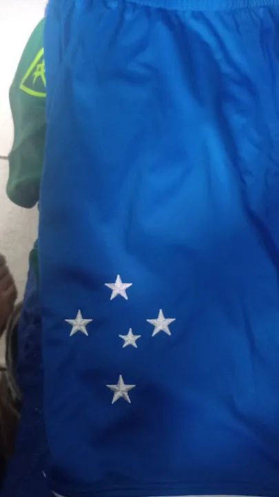 Short de Futebol Azul com Estrela Branca