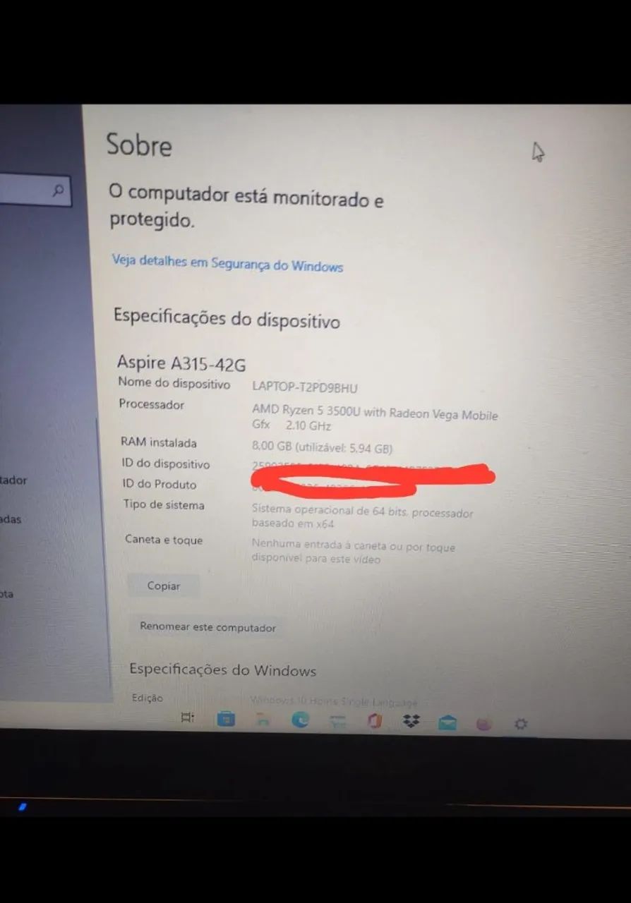 Notebook acer64317759464066121