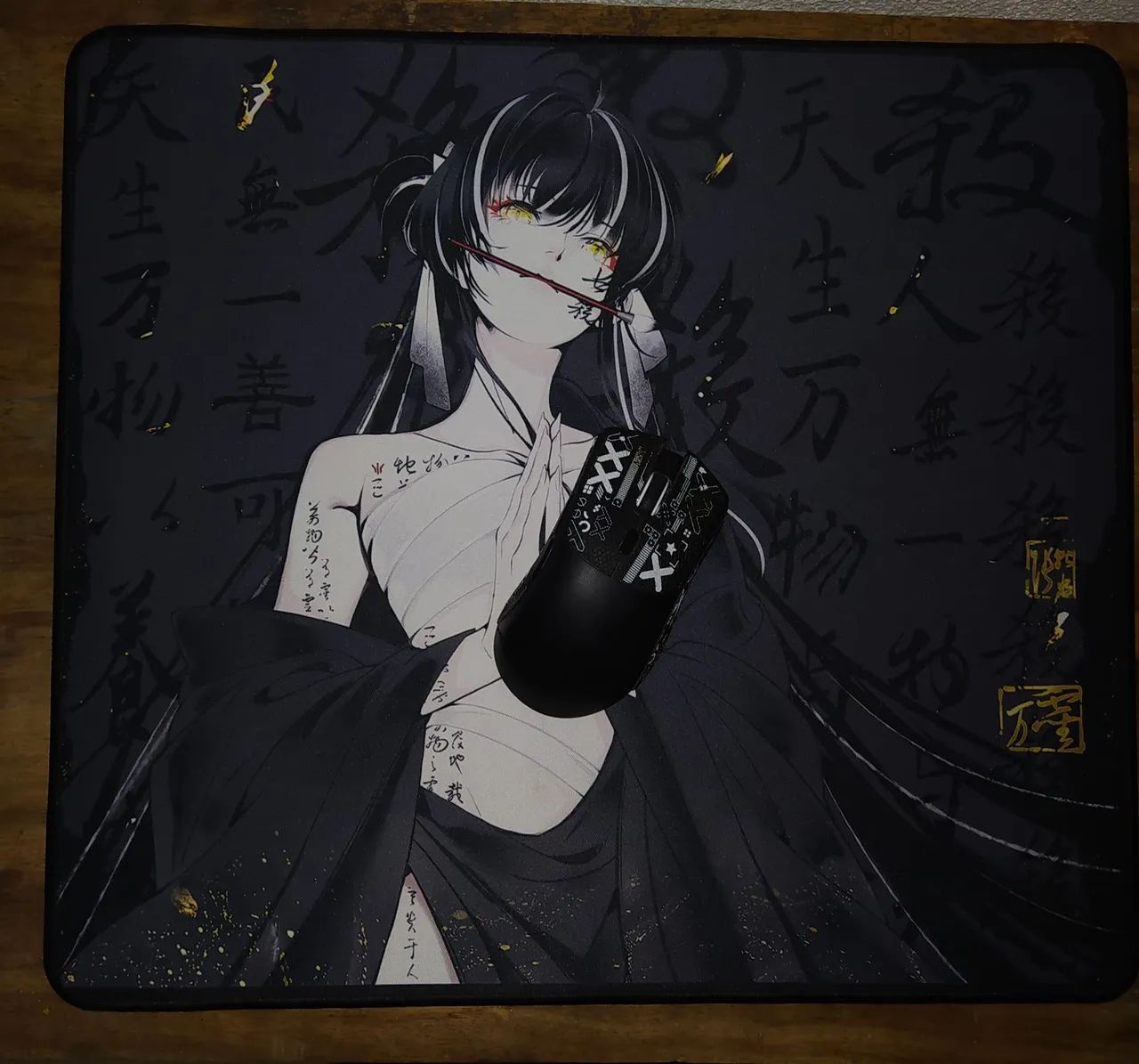 Mousepad Gamer Premium 450x400mm - Preto Anime, Impermeável