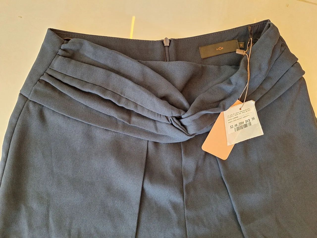 Shorts Mob crepe Azul Marinho - Foto 2