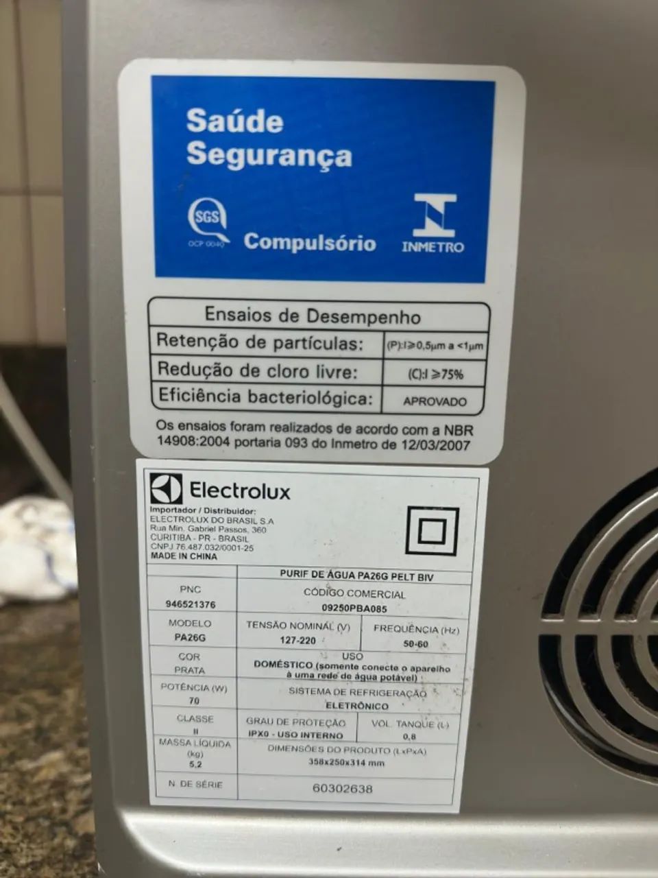 Purificador Electrolux Eletrônico c/ Painel Digital e Filtro Luz UV Bivolt Cinza - Foto 5