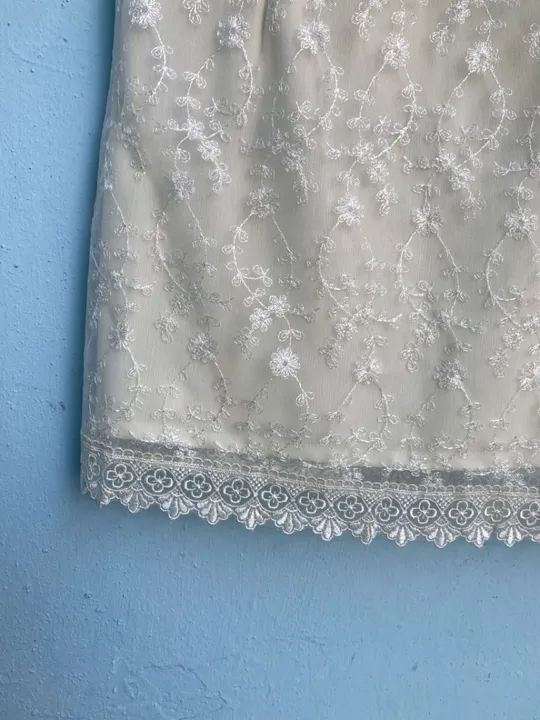 Vestido de Renda Branco, Tam P - Foto 4
