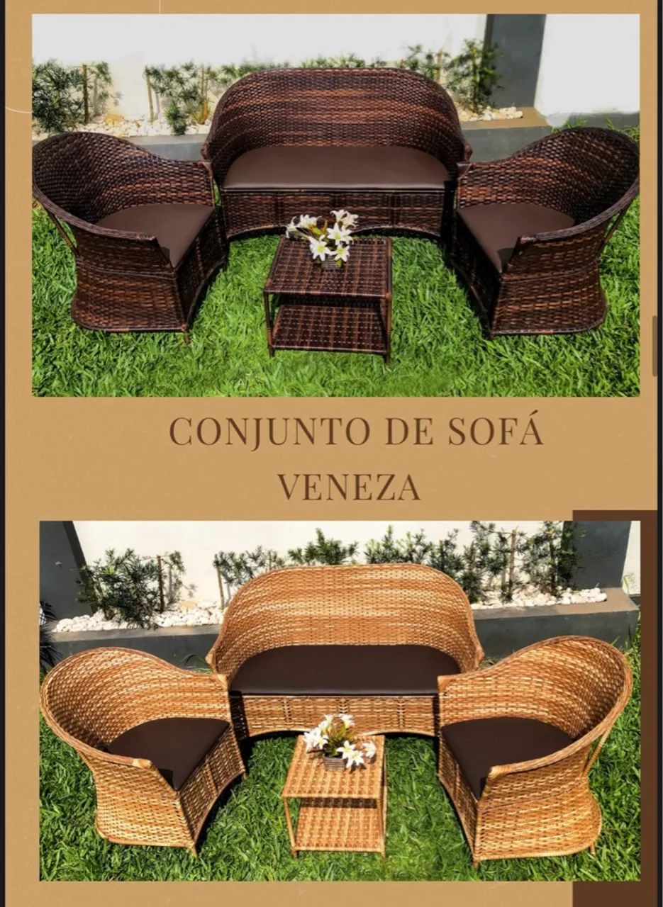 Conjunto de Sofá Veneza - Conforto e Estilo para seu Espaço