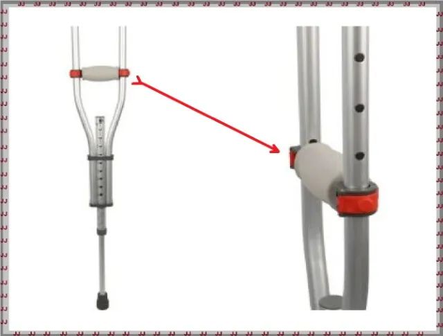 Par de muletas em alumínio regulável suporta 130 kg - Foto 2