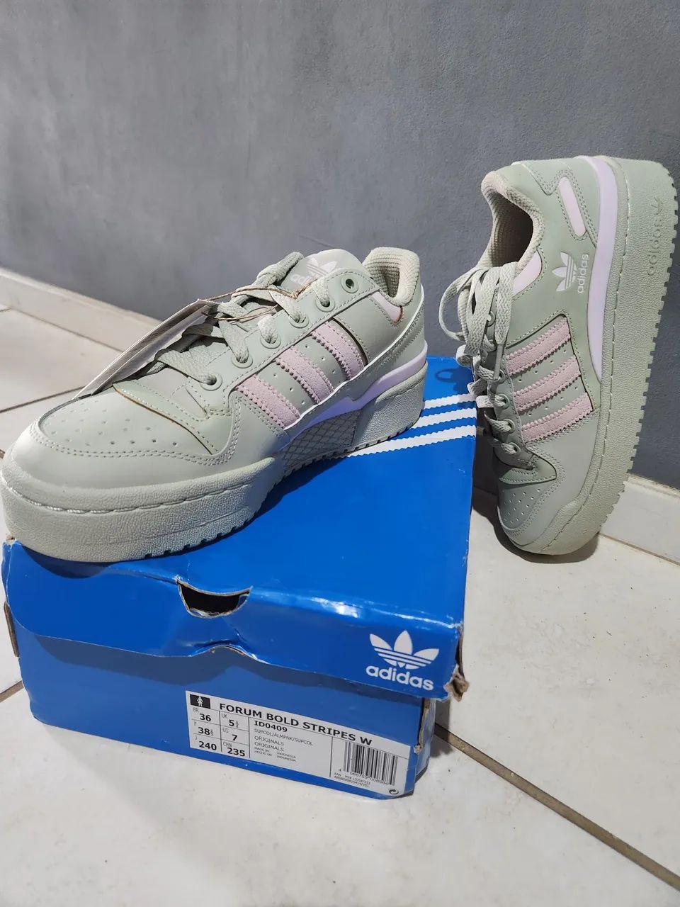 Tênis Adidas Forum Bold Stripes Verde - Foto 3