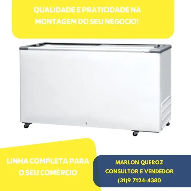 Freezer Horizontal Tampa de Vidro Fricon 503 Litros
