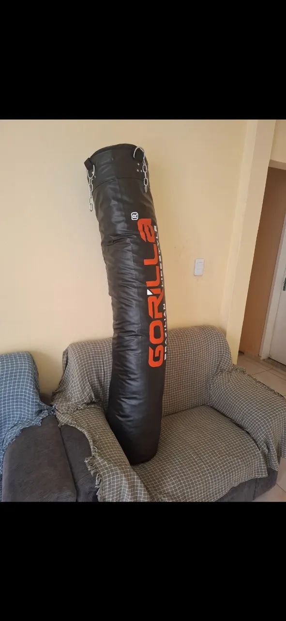 Saco de pancada gorilla já cheio, novo! 1,60m - Foto 3