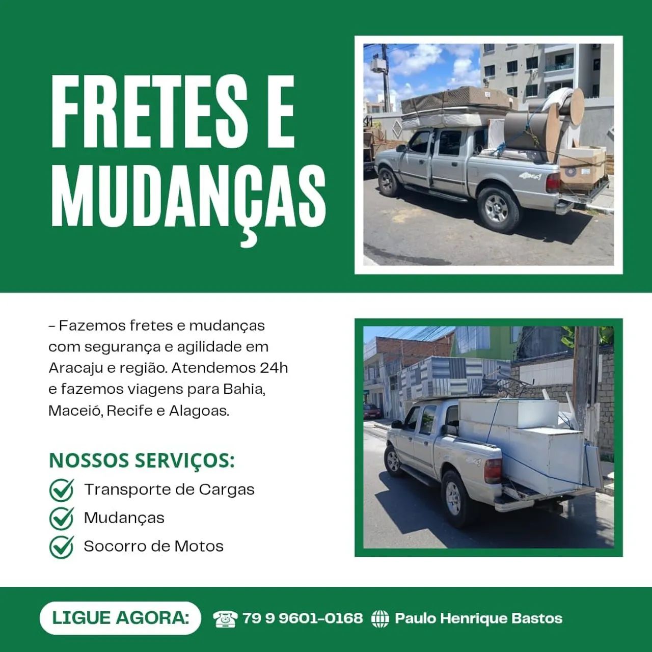 Frete coroa do meio !!! Atendimento 24h