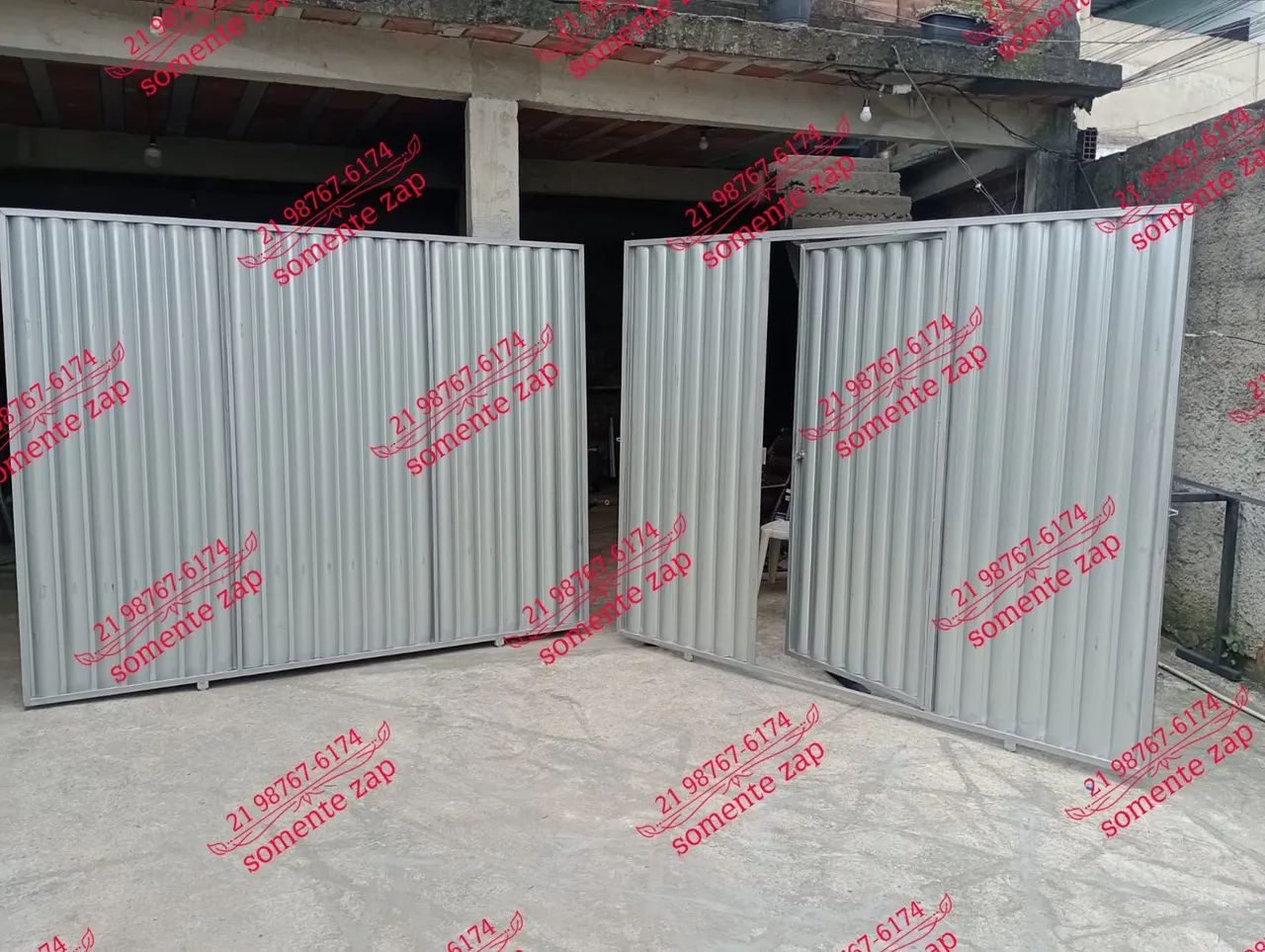 Portão garagem de Aço Galvanizado 2,10 x 3,00 PROMOÇÃO $1550 pague na entrega 