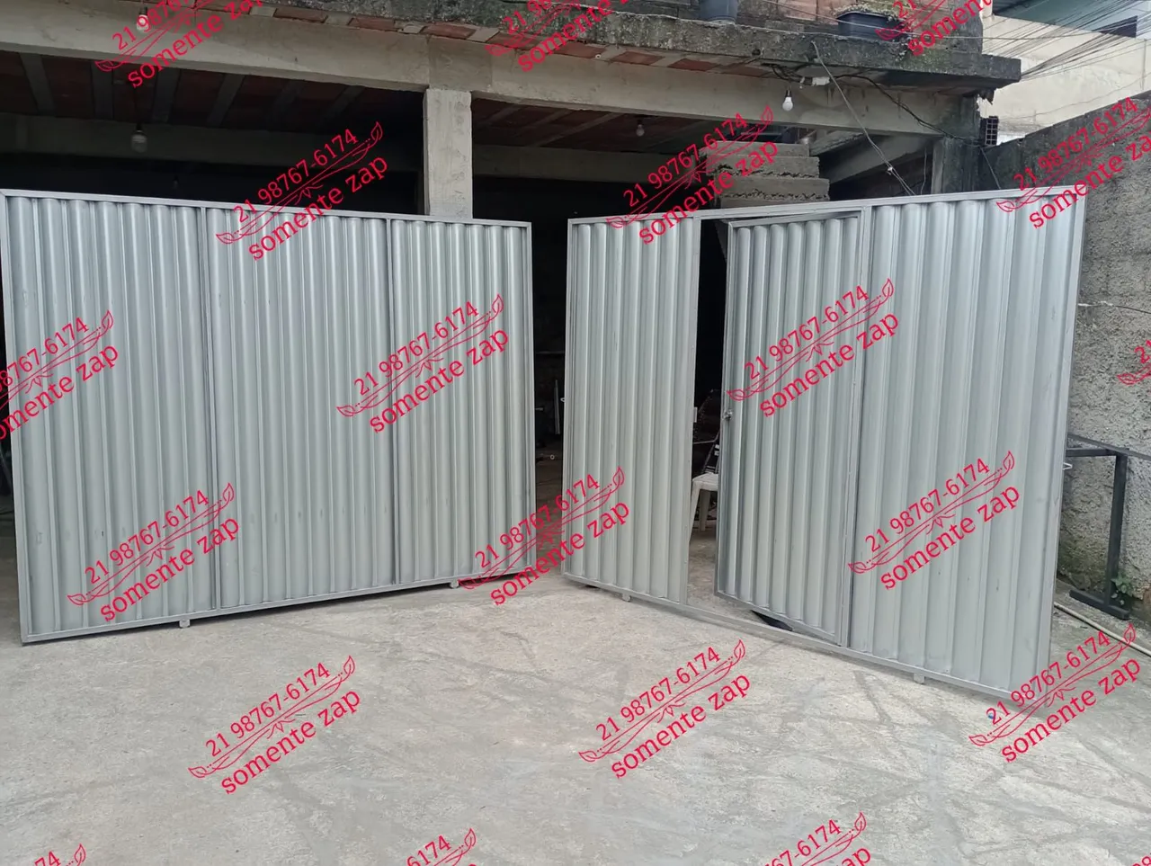 Portão garagem de Aço Galvanizado 2,10 x 3,00 PROMOÇÃO $1550 pague na entrega