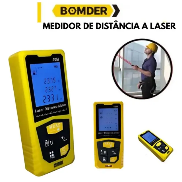 Trena Laser Digital 40m Ergonômica e de Fácil Uso