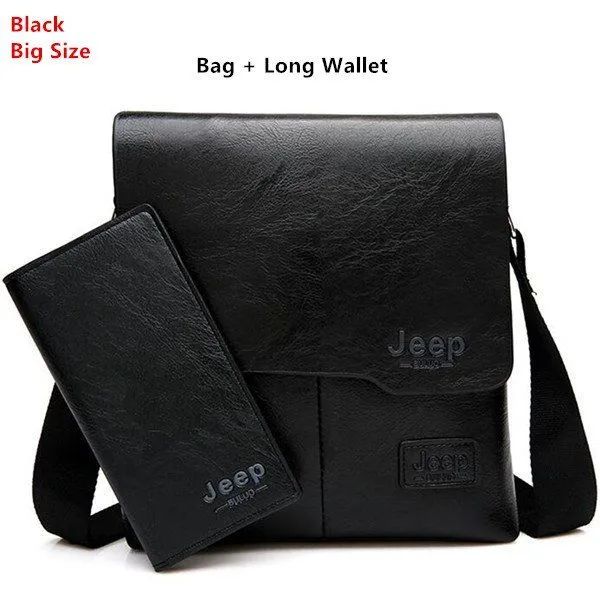Bolsa Transversal Unissex Jeep importada/Original/100% Couro/+carteira/Shoulder Bag - Foto 3