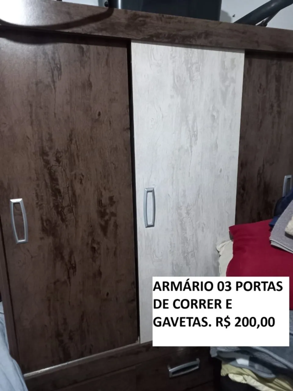 Armario Roupeiro 3 portas Correr