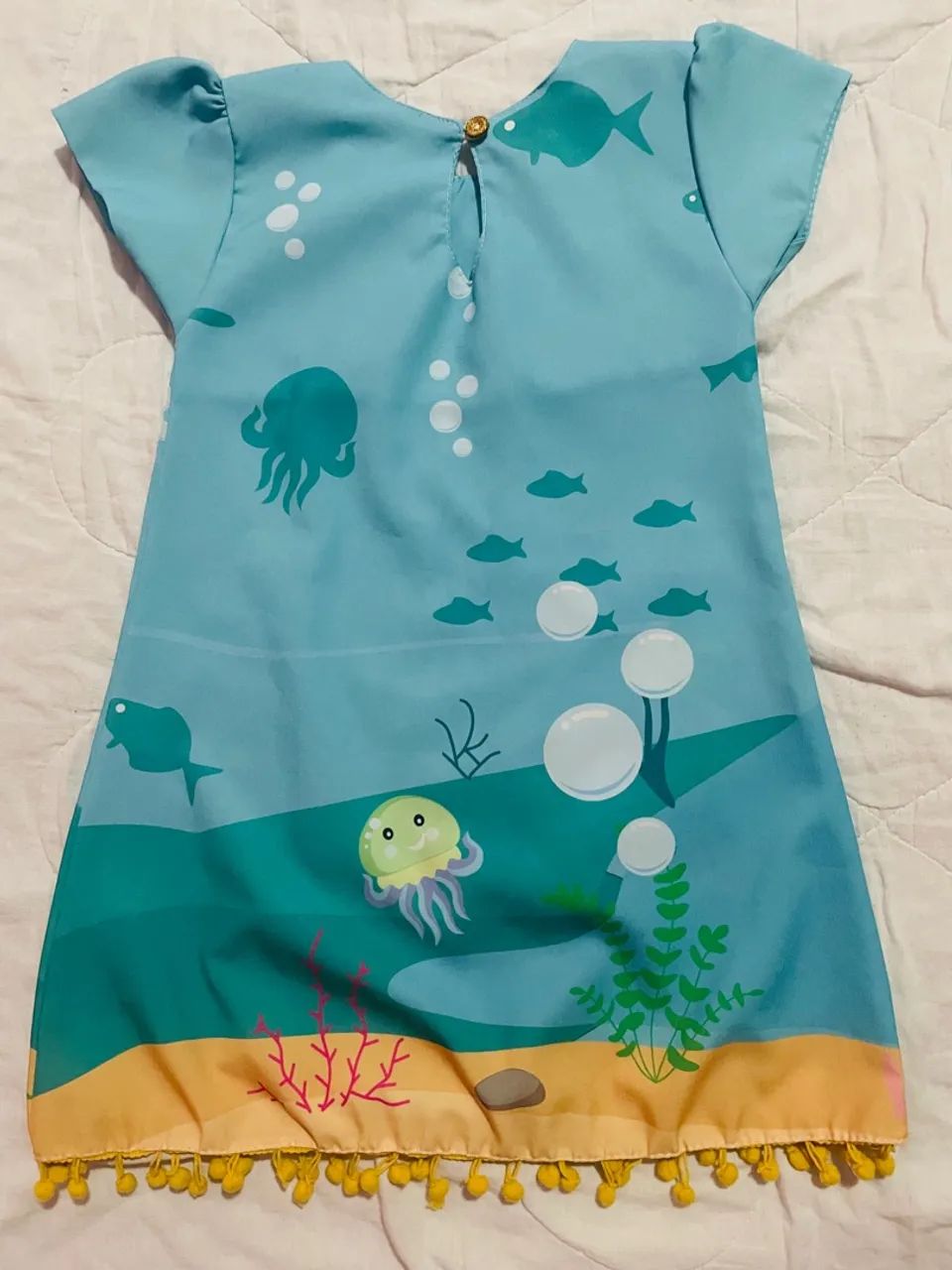 Vestido Infantil Ariel Pequena Sereia - Foto 2